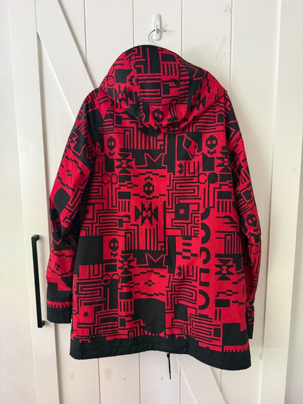 Men's Medium DC Red and Black Graphic Snowboard Jacket - Picture 2 of 8